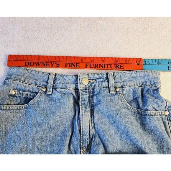 PARIS BLUES EXPERIENCE blue Denim Shorts Sz 7 2.5" Inseam Vintage 90s USA made - Picture 3 of 9